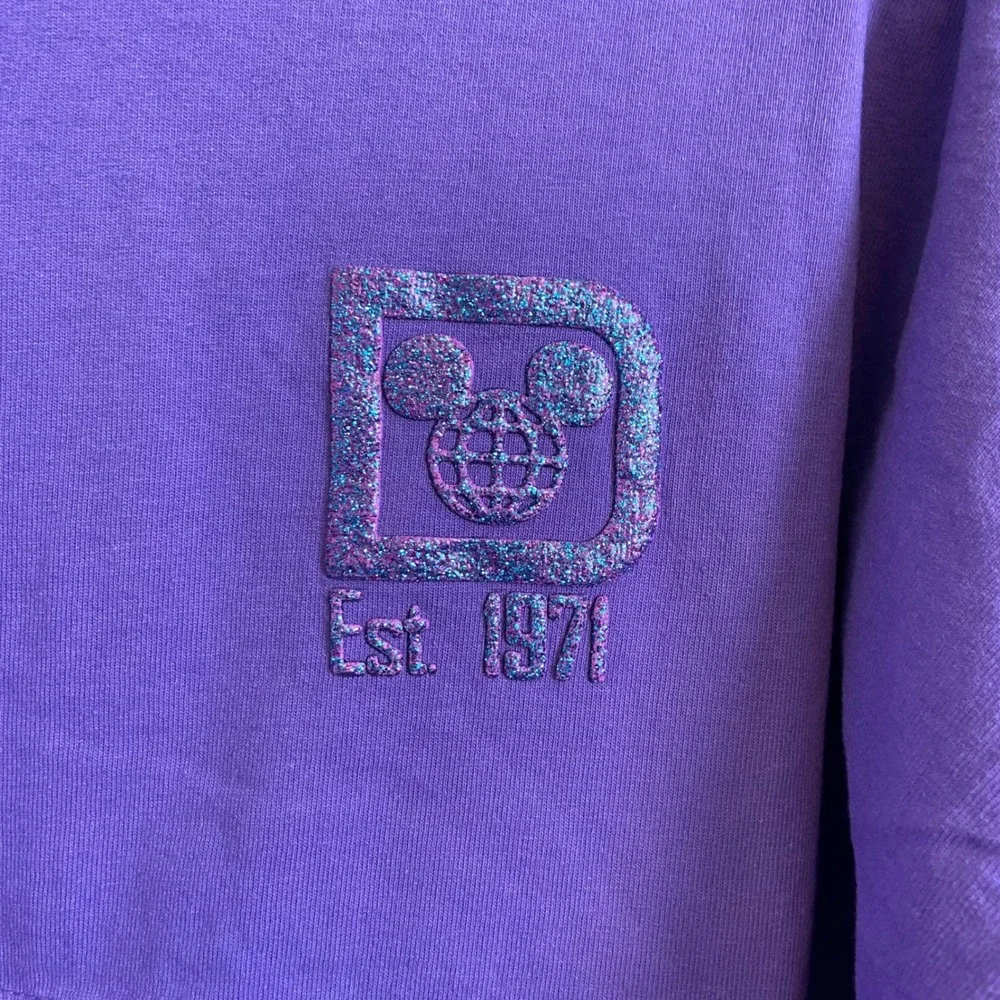 Disney Parks Purple Potion Spirit Jersey Walt Disney World Glitter Size XS‎
